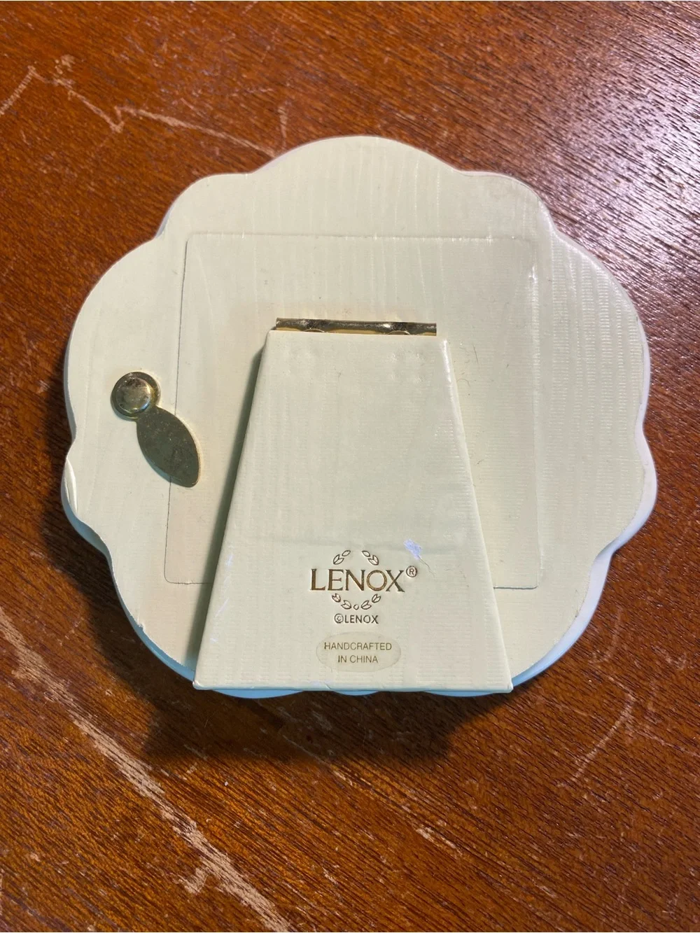 Lenox Cream Porcelain picture frame with Gold Accent